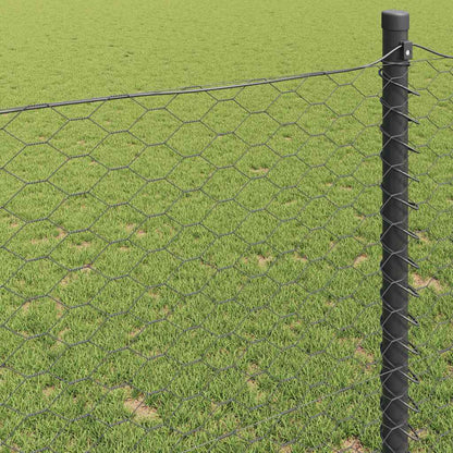 Hexagon Fence Grey 0.6 x 25 m Steel