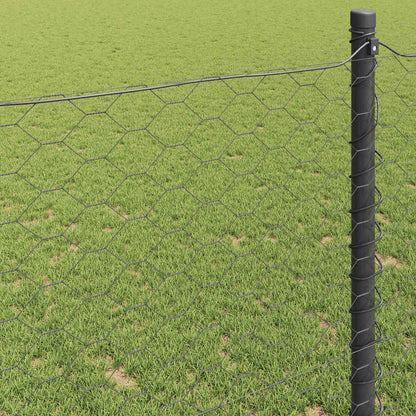 Hexagon Fence Grey 1.6 x 25 m Steel