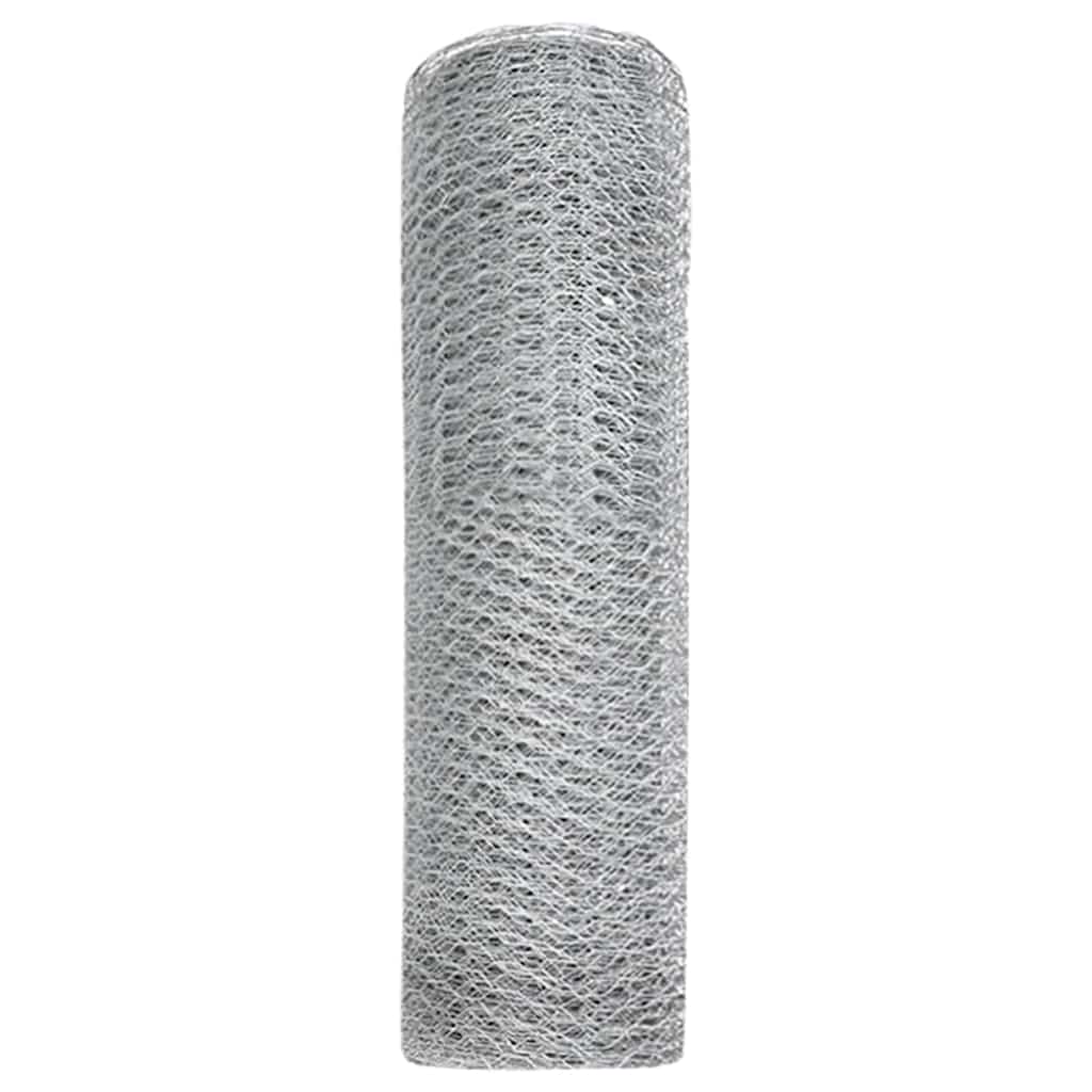 Hexagon Fence Silver 0.6 x 10 m Galvanised steel