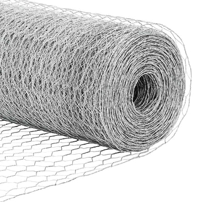 Hexagon Fence Silver 1 x 10 m Galvanised steel