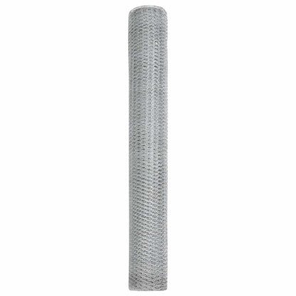Hexagon Fence Silver 1 x 10 m Galvanised steel