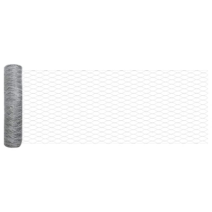 Hexagon Fence Silver 0.6 x 25 m Galvanised steel
