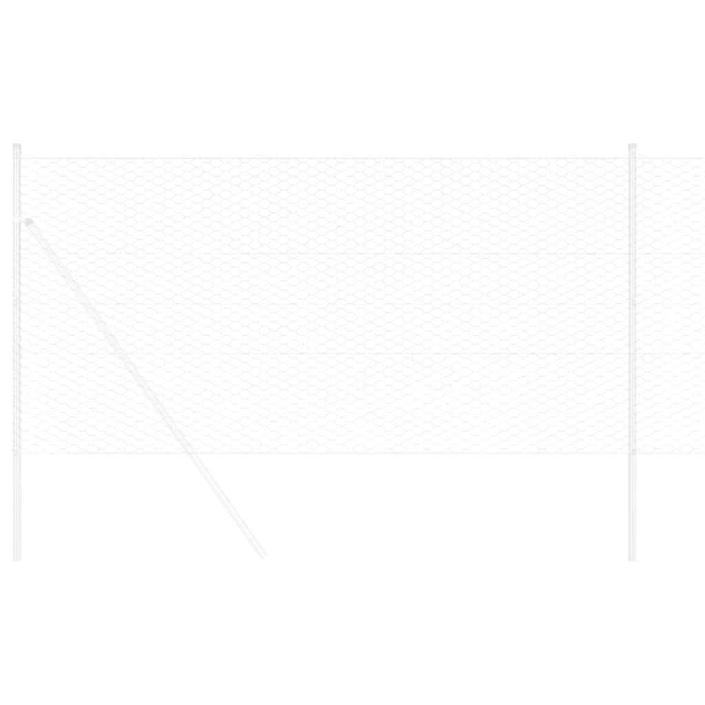 Hexagon Fence Silver 0.6 x 25 m Galvanised steel