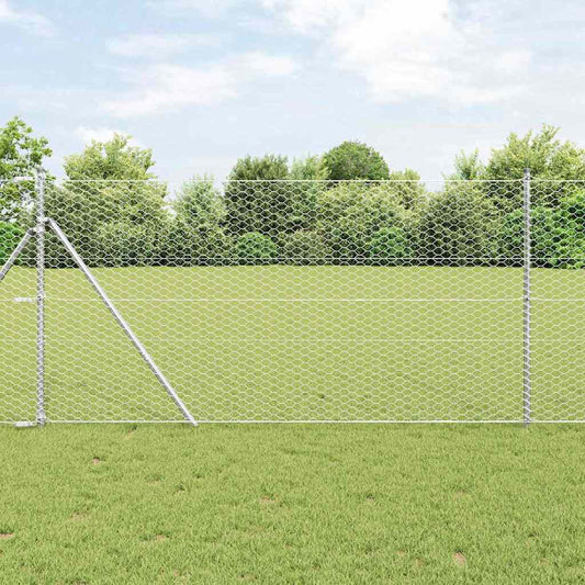 Hexagon Fence Silver 1.4 x 50 m Galvanised steel