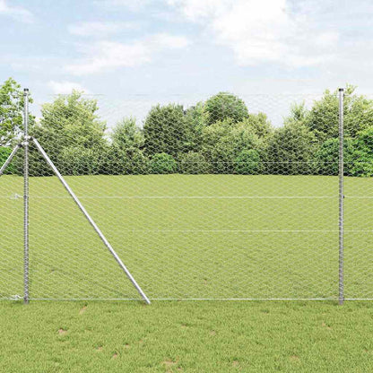 Hexagon Fence Silver 1.5 x 50 m Galvanised steel
