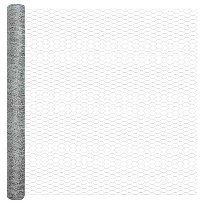 Hexagon Fence Silver 1.5 x 50 m Galvanised steel