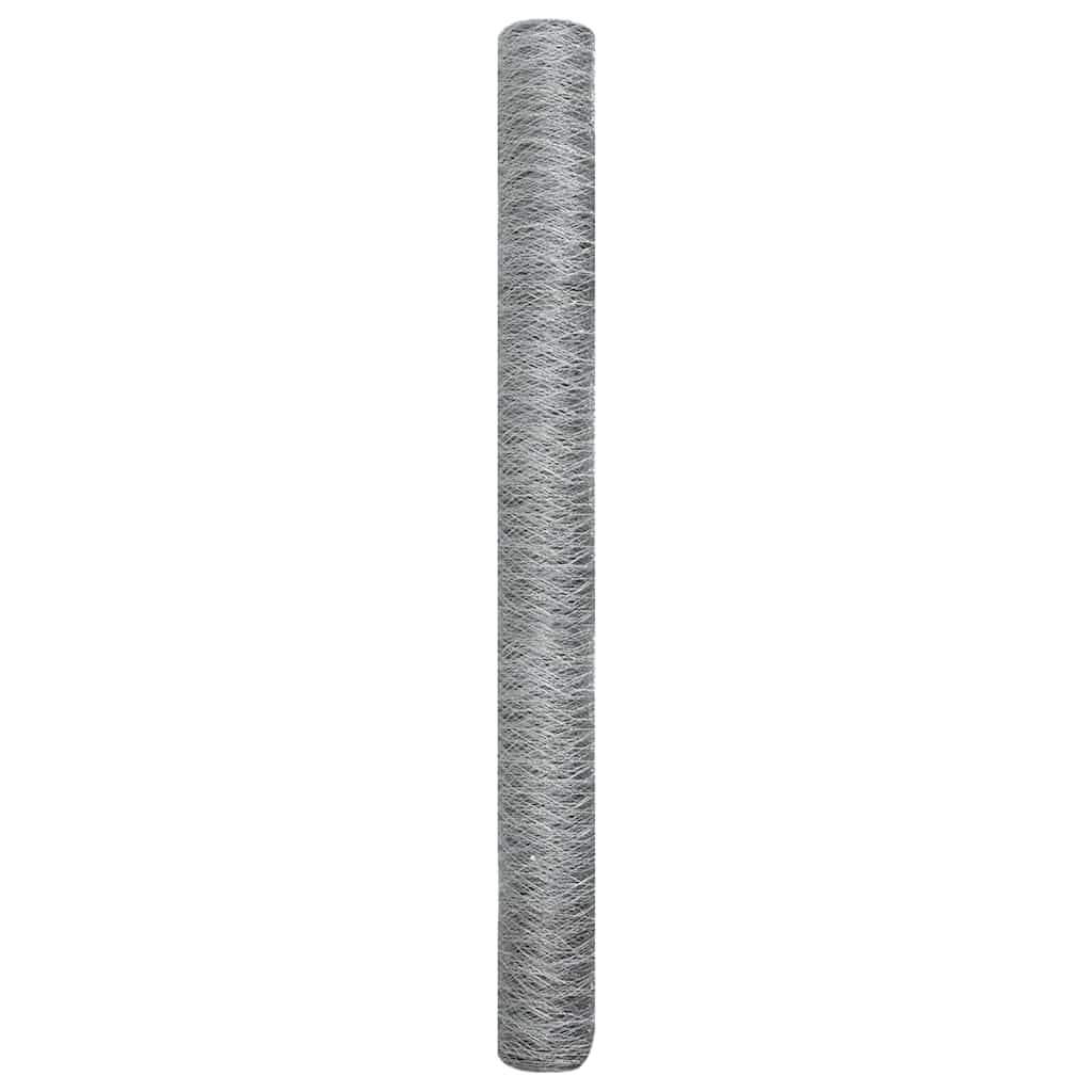 Hexagon Fence Silver 1.5 x 50 m Galvanised steel