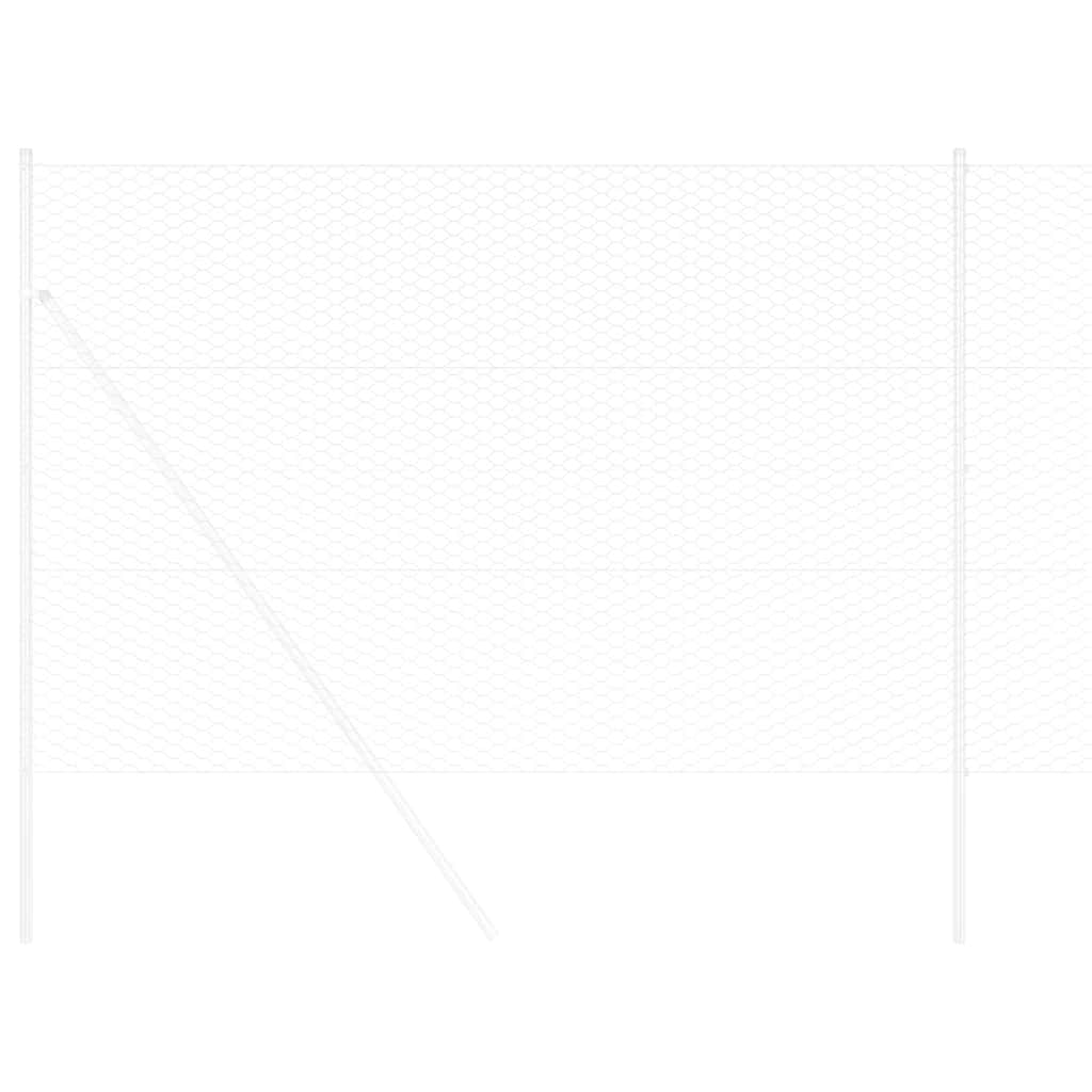 Hexagon Fence Silver 1.5 x 50 m Galvanised steel