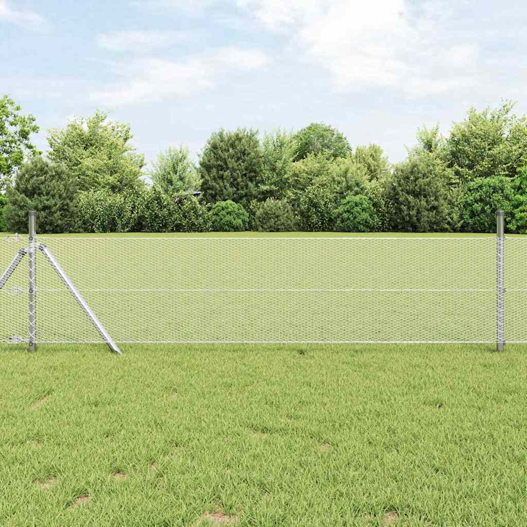 Hexagon Fence Silver 0.5 x 100 m Galvanised steel