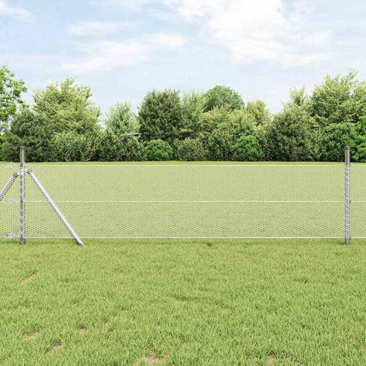 Hexagon Fence Silver 0.5 x 100 m Galvanised steel