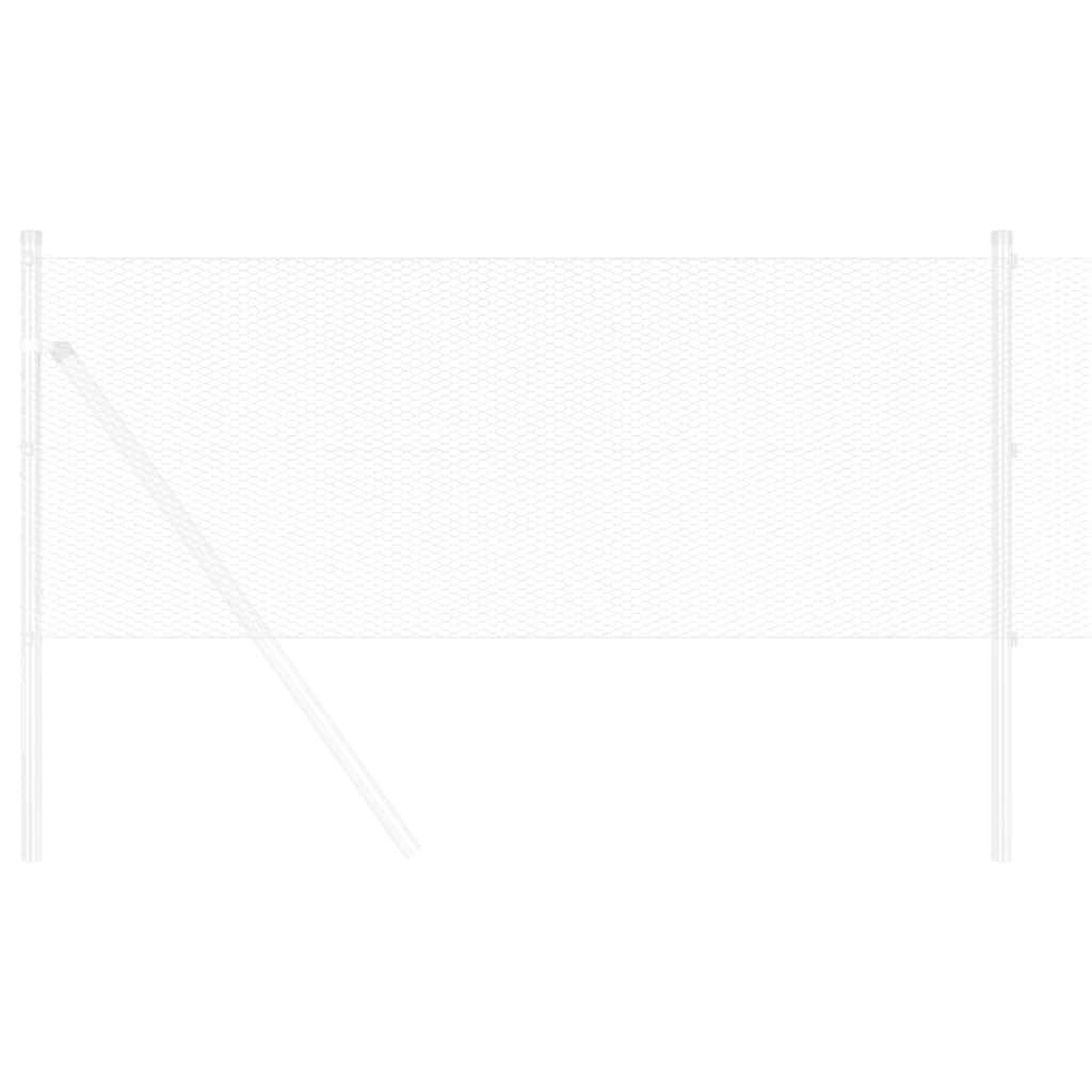 Hexagon Fence Silver 0.5 x 100 m Galvanised steel