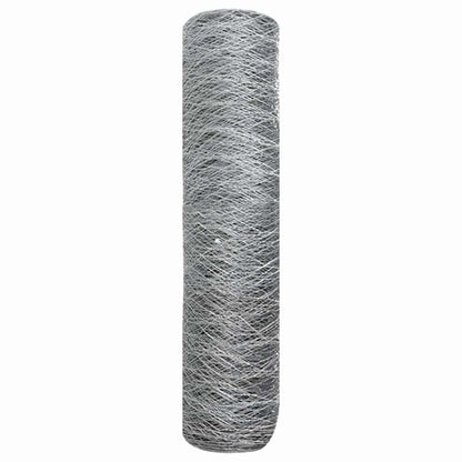Hexagon Fence Silver 0.5 x 100 m Galvanised steel