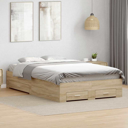 Bed Frame Brown 120 x 190 cm Engineered wood