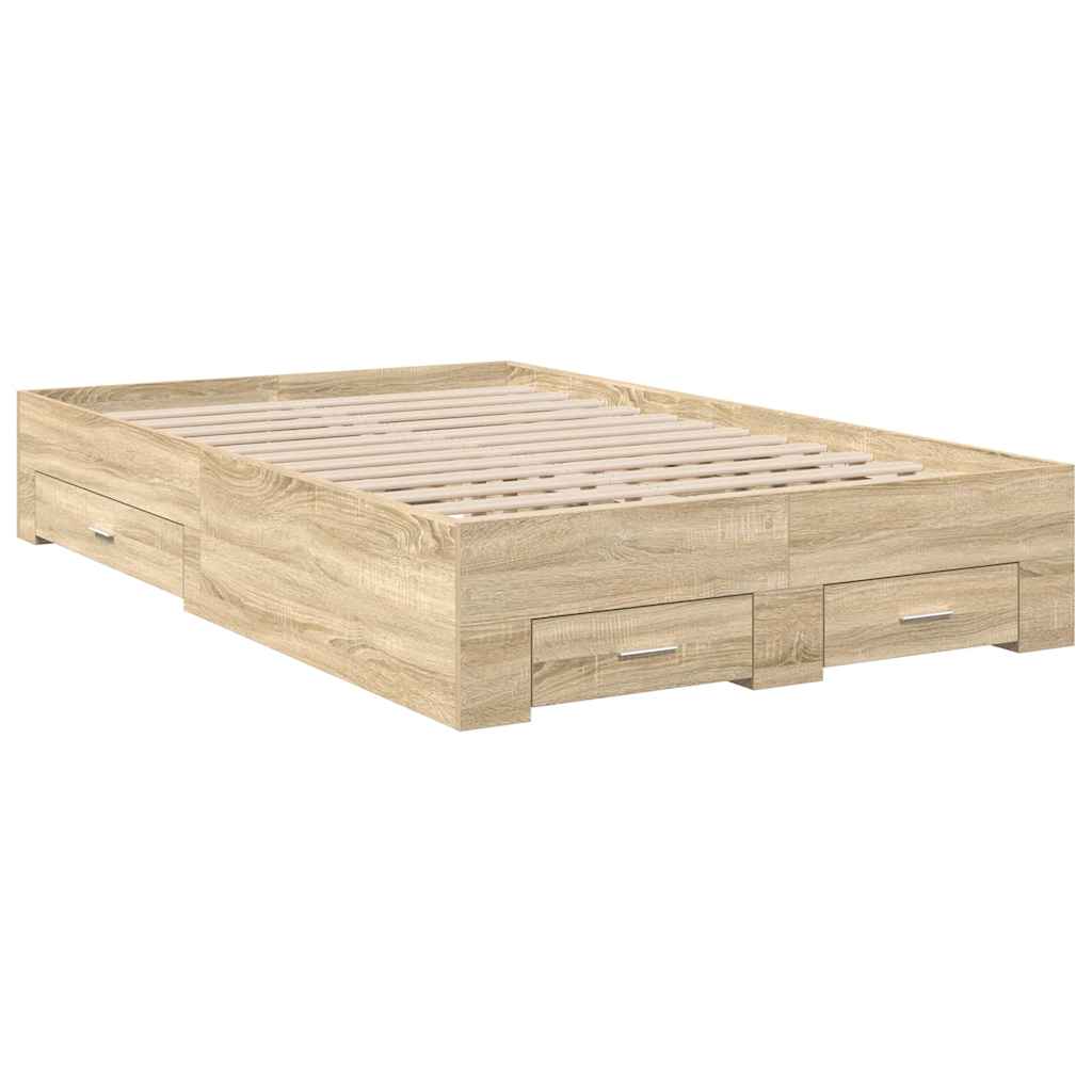 Bed Frame Brown 120 x 190 cm Engineered wood