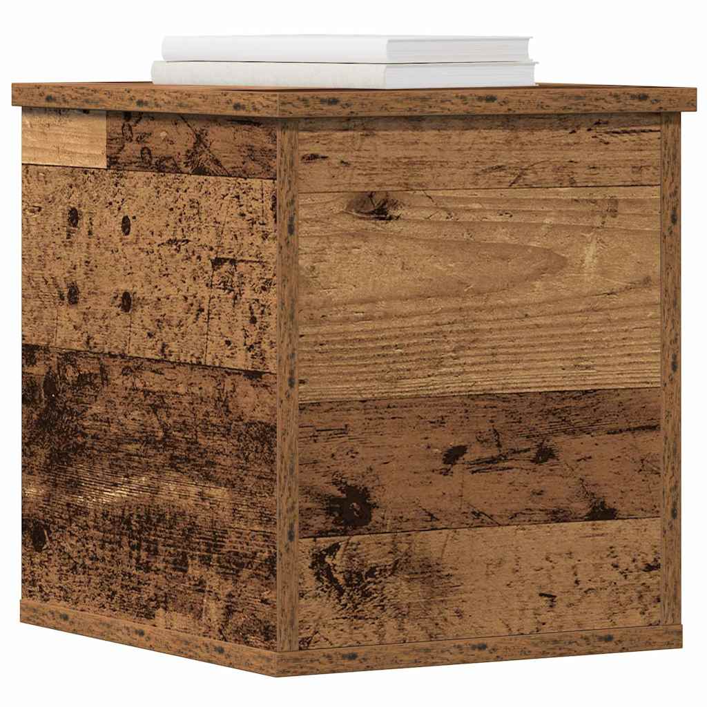 Storage Box Old Wood 30 x 35 x 35 cm Engineered Wood