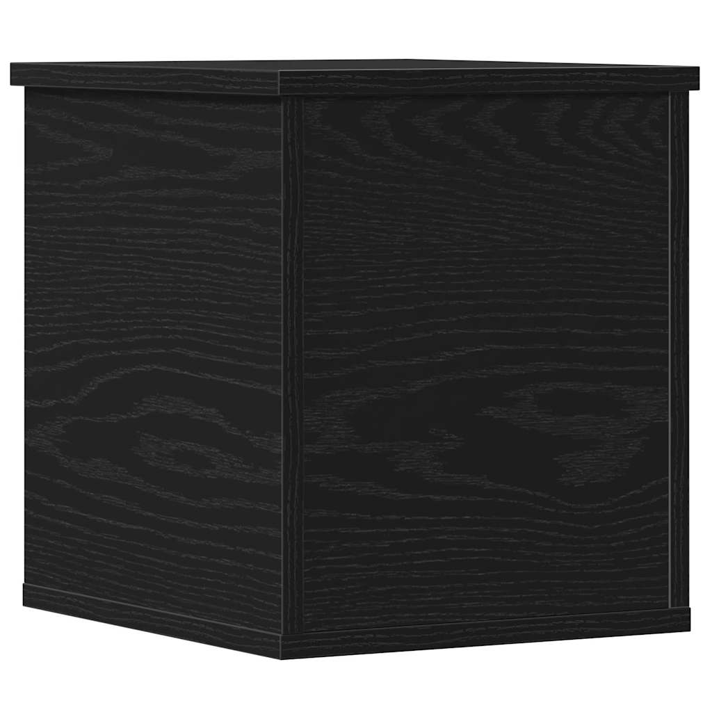 Storage Box Black Oak 30 x 35 x 35 cm Engineered Wood