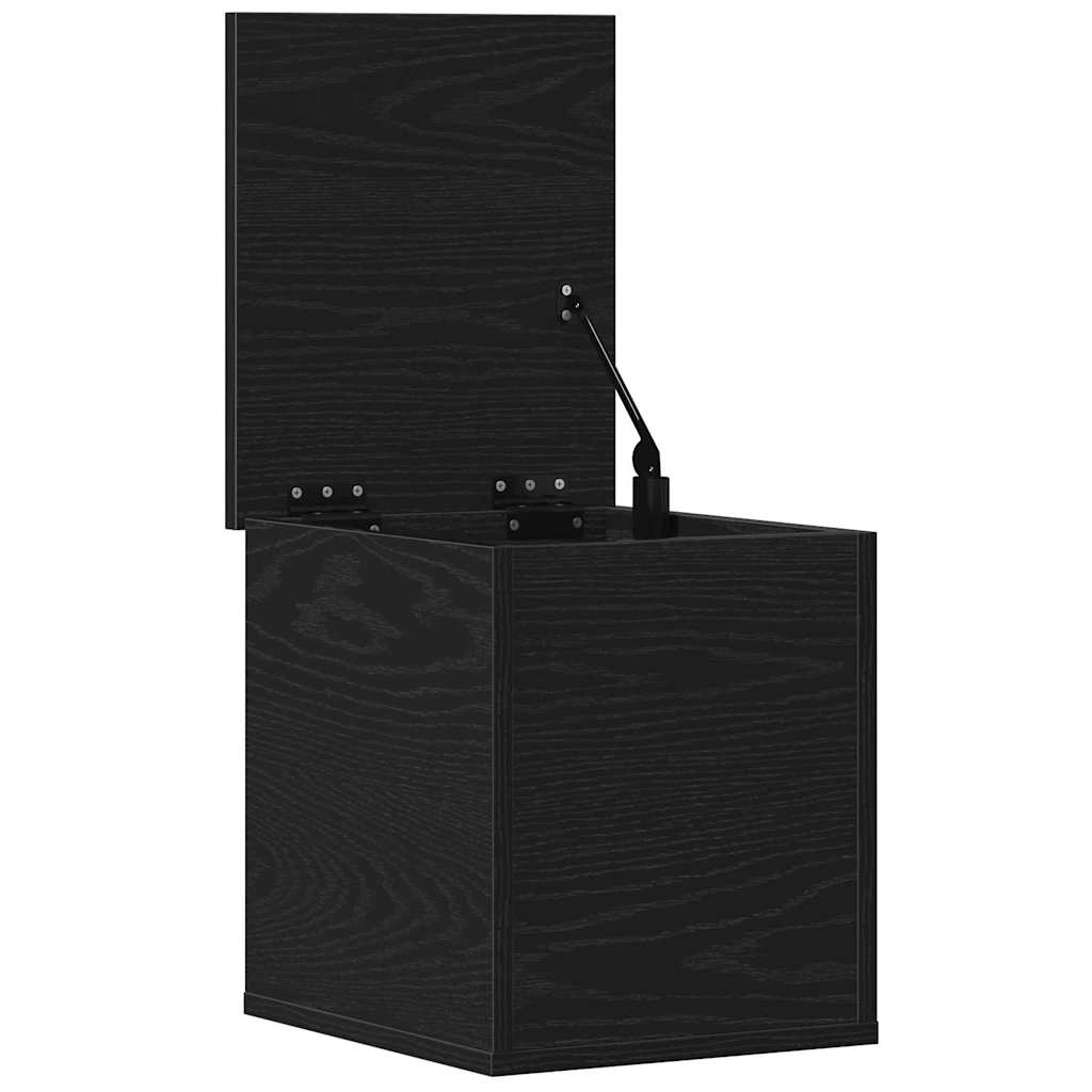 Storage Box Black Oak 30 x 35 x 35 cm Engineered Wood