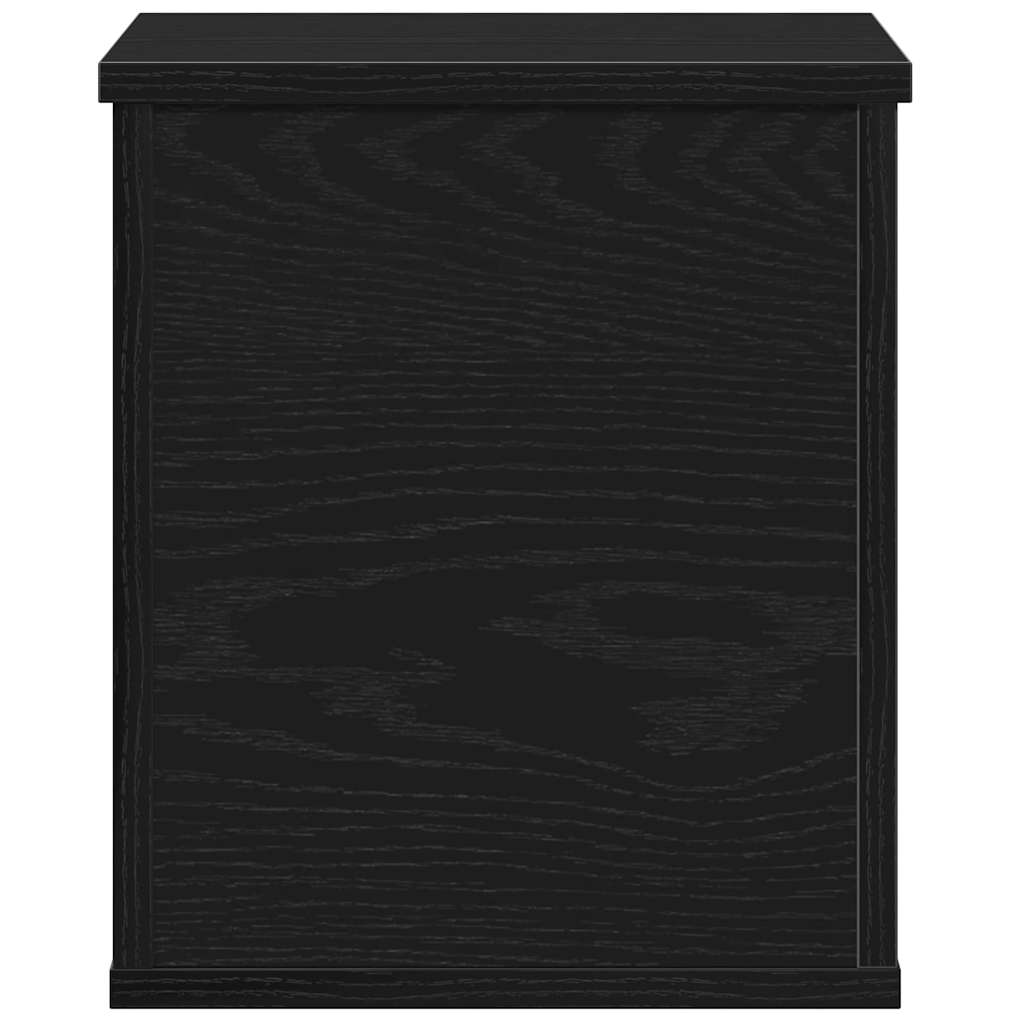 Storage Box Black Oak 30 x 35 x 35 cm Engineered Wood