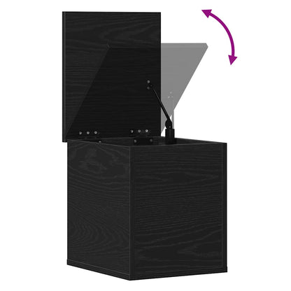 Storage Box Black Oak 30 x 35 x 35 cm Engineered Wood