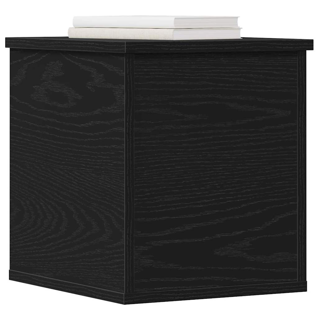 Storage Box Black Oak 30 x 35 x 35 cm Engineered Wood