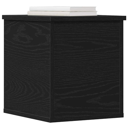 Storage Box Black Oak 30 x 35 x 35 cm Engineered Wood