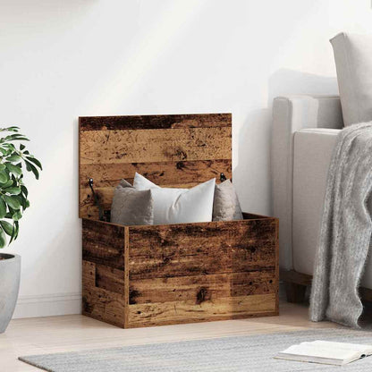 Storage Box Old Wood 60 x 35 x 35 cm Engineered Wood
