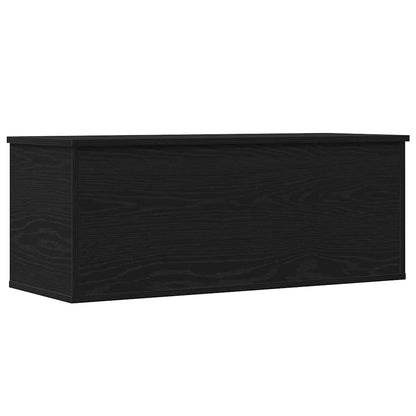 Storage Box Black Oak 90 x 35 x 35 cm Engineered Wood