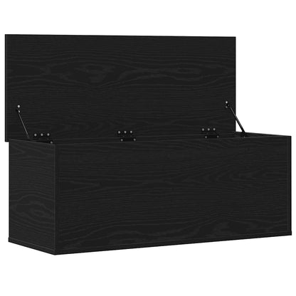 Storage Box Black Oak 90 x 35 x 35 cm Engineered Wood