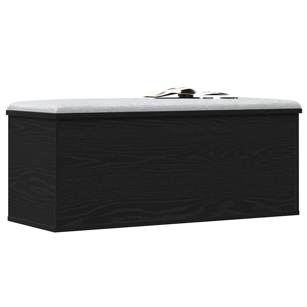 Storage Box Black Oak 90 x 35 x 35 cm Engineered Wood
