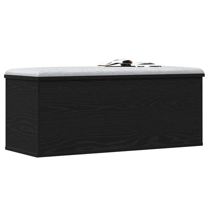 Storage Box Black Oak 90 x 35 x 35 cm Engineered Wood
