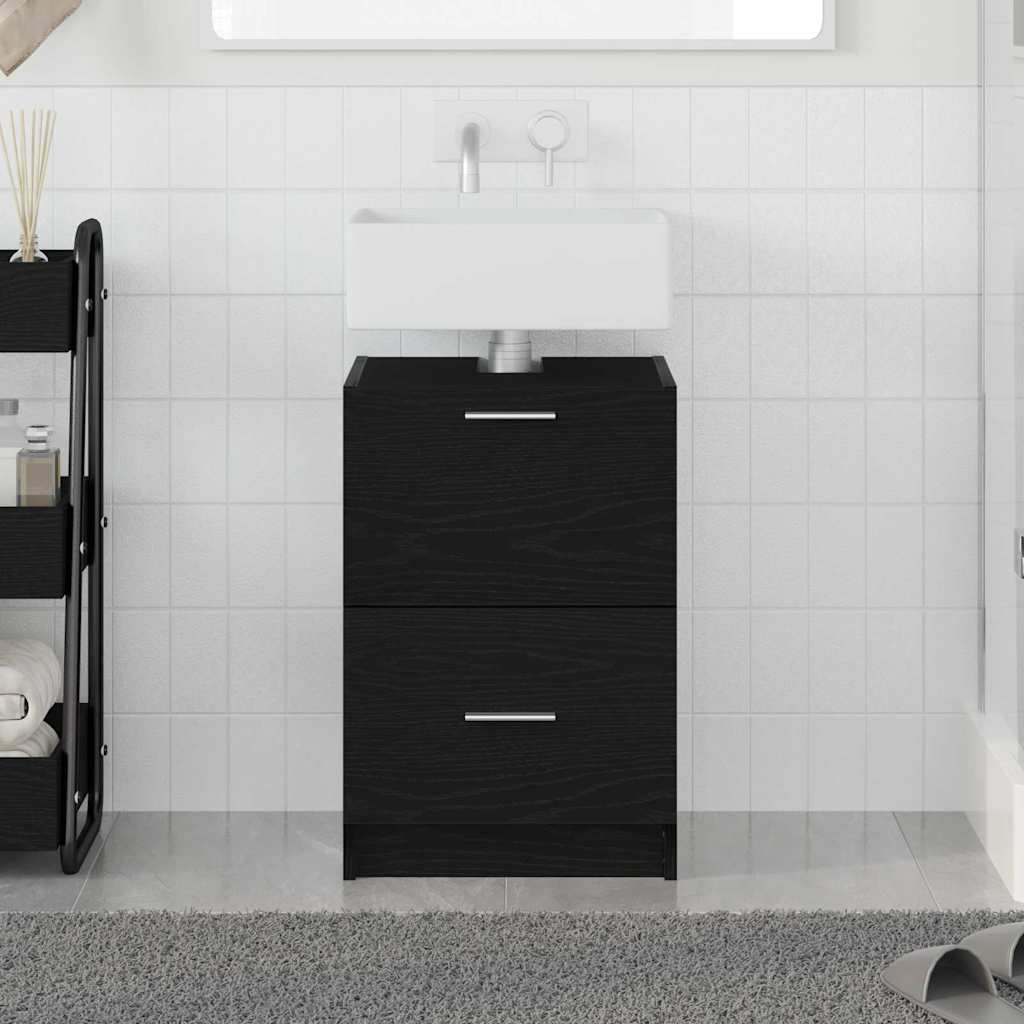 Bathroom Cabinet Black Oak 40 x 37 x 59 cm Engineered wood