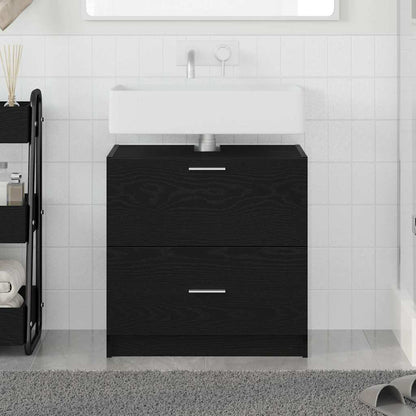 Bathroom Cabinet Black Oak 59 x 37 x 59 cm Engineered wood
