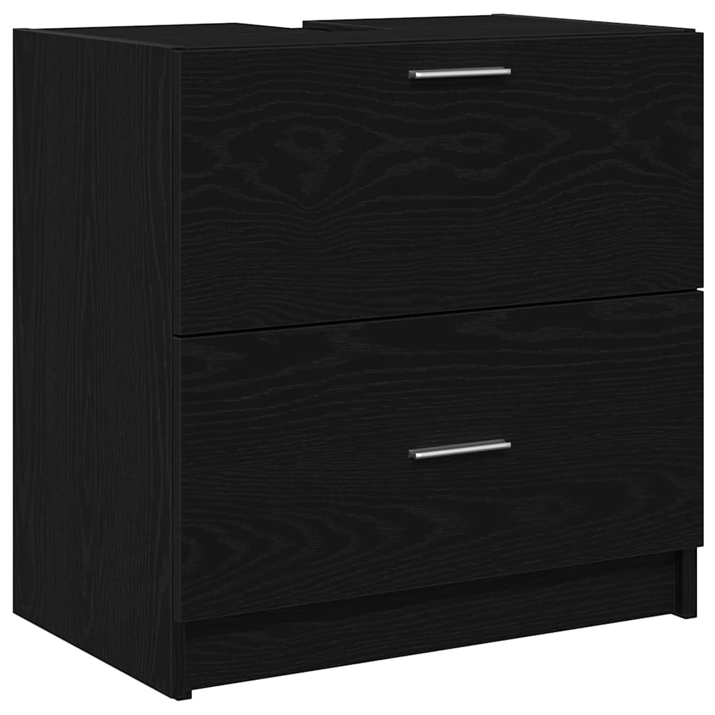 Bathroom Cabinet Black Oak 59 x 37 x 59 cm Engineered wood