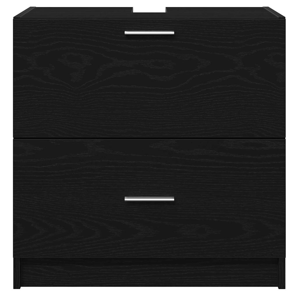 Bathroom Cabinet Black Oak 59 x 37 x 59 cm Engineered wood
