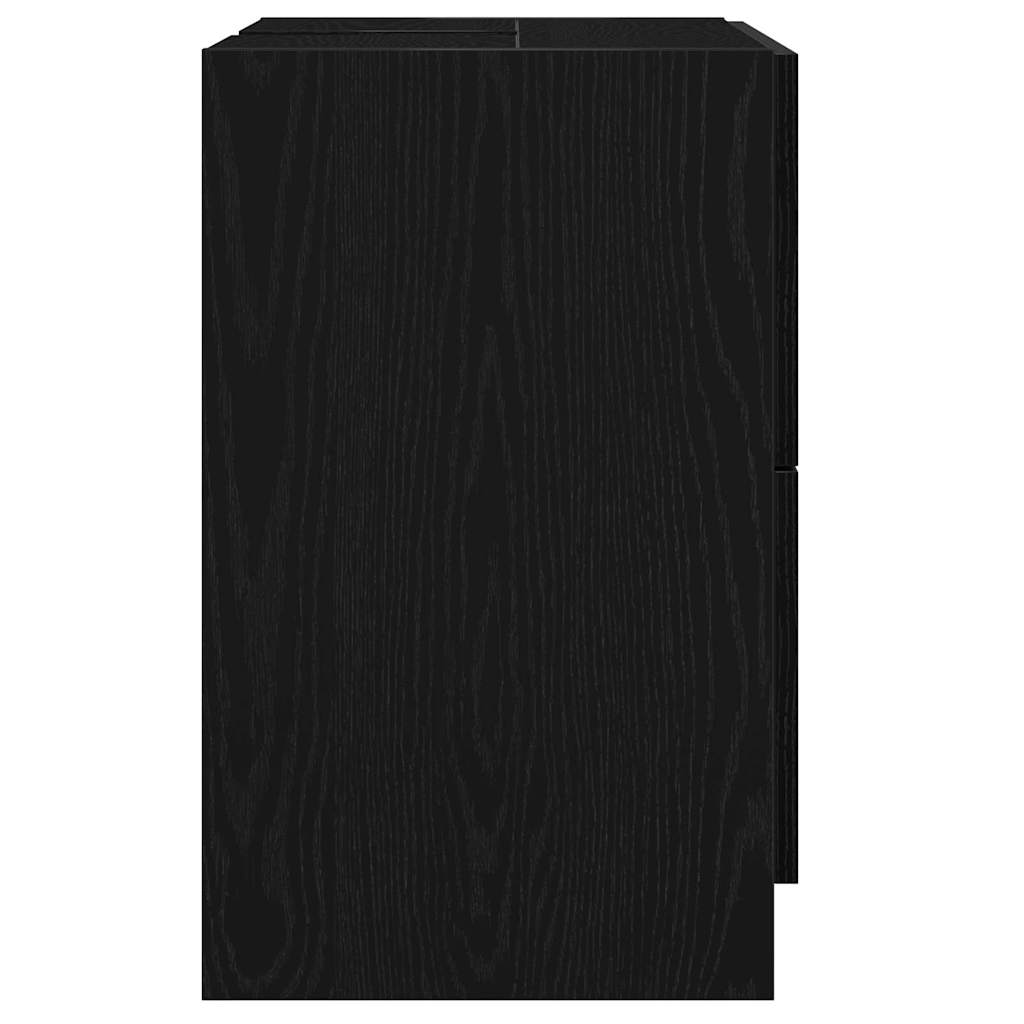 Bathroom Cabinet Black Oak 59 x 37 x 59 cm Engineered wood