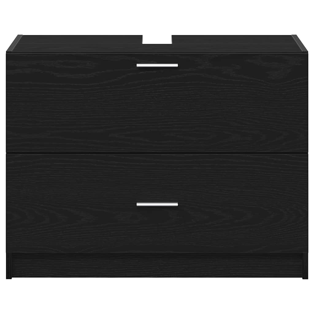 Bathroom Cabinet Black Oak 78 x 37 x 59 cm Engineered wood