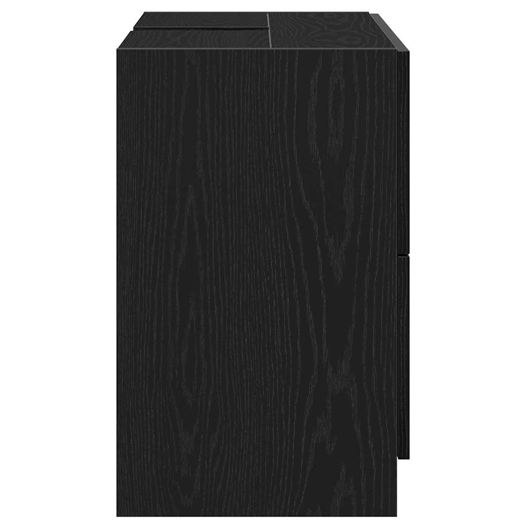Bathroom Cabinet Black Oak 78 x 37 x 59 cm Engineered wood