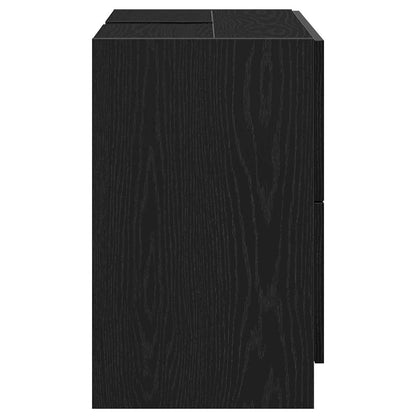 Bathroom Cabinet Black Oak 78 x 37 x 59 cm Engineered wood
