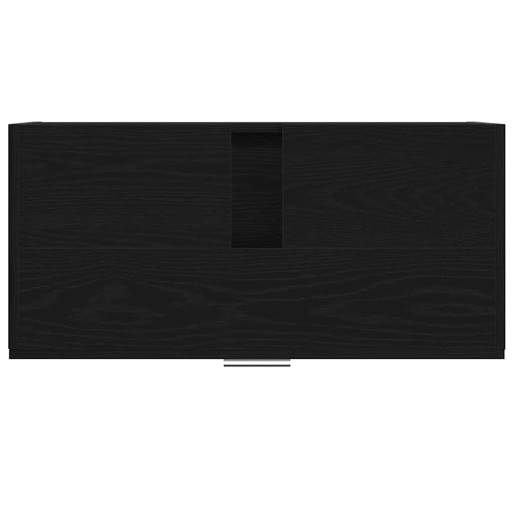 Bathroom Cabinet Black Oak 78 x 37 x 59 cm Engineered wood