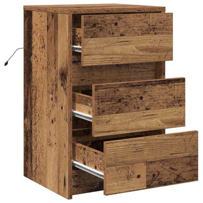 Bedside Cabinet with Old wood 38 x 34 x 61 cm Engineered wood