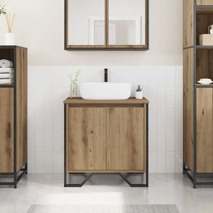 Bathroom Sink Cabinet with Storage Artisan Oak 60 x 35 x 60 cm