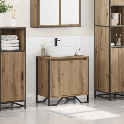 Bathroom Sink Cabinet with Storage Artisan Oak 60 x 35 x 60 cm