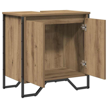 Bathroom Sink Cabinet with Storage Artisan Oak 60 x 35 x 60 cm