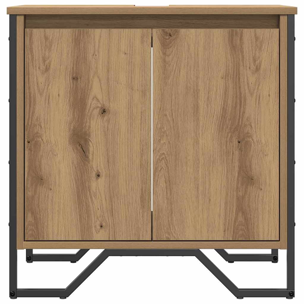 Bathroom Sink Cabinet with Storage Artisan Oak 60 x 35 x 60 cm