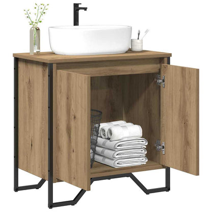 Bathroom Sink Cabinet with Storage Artisan Oak 60 x 35 x 60 cm