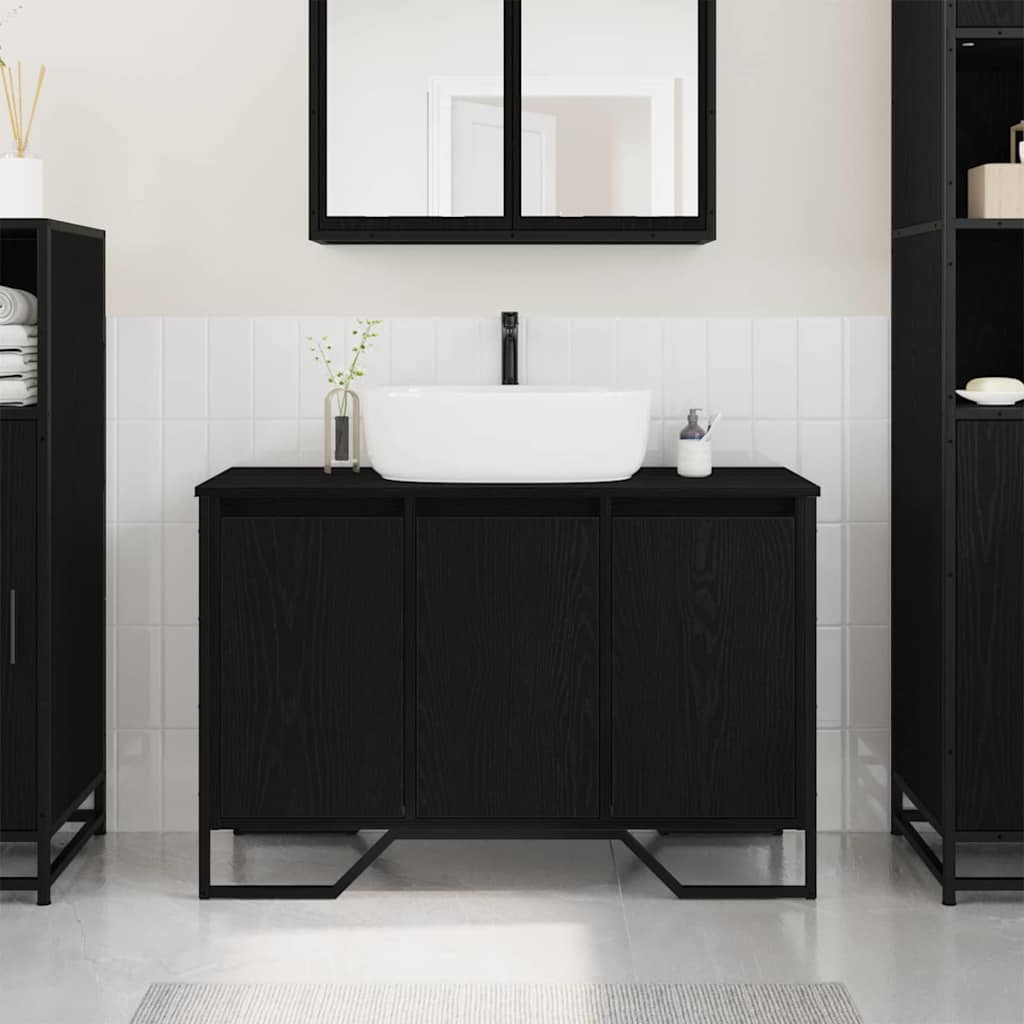 Sink Cabinet Other Black Oak 91 x 35 x 60 cm Engineered wood