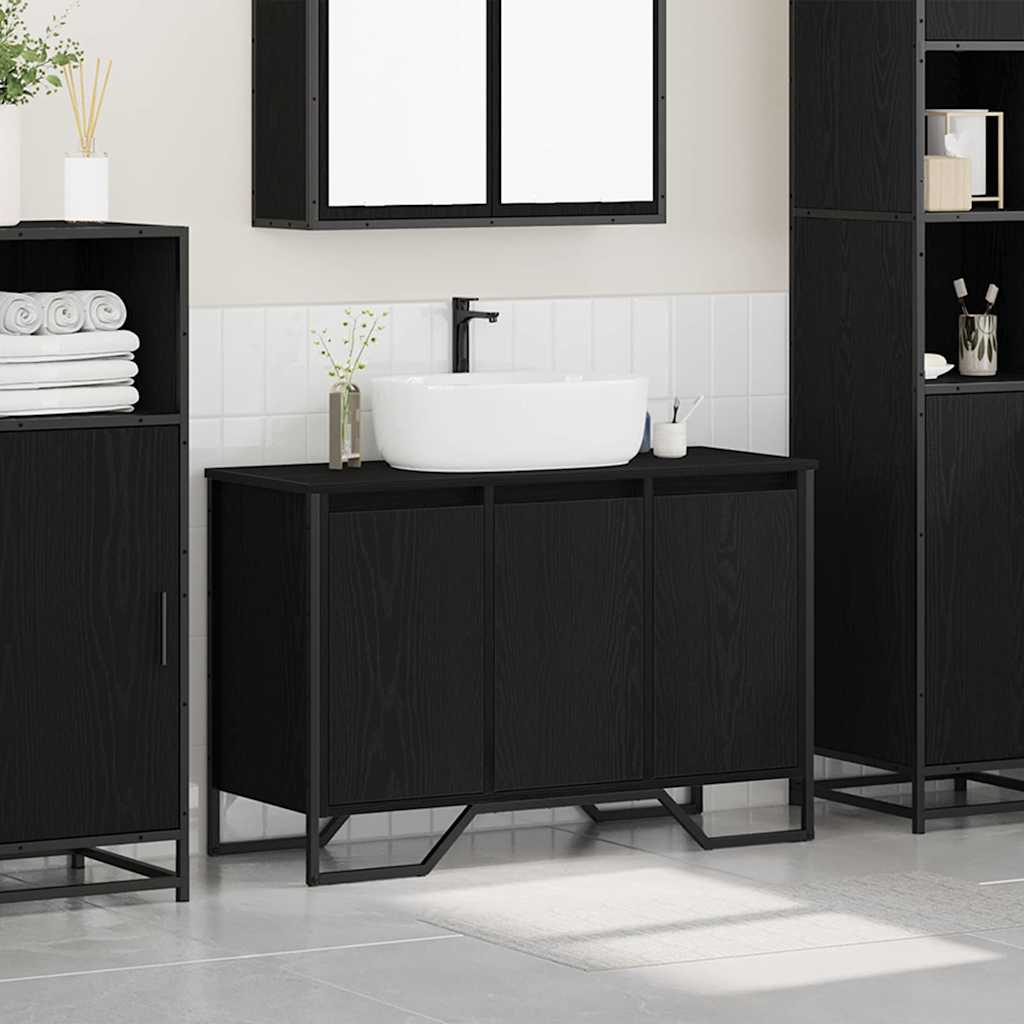Sink Cabinet Other Black Oak 91 x 35 x 60 cm Engineered wood