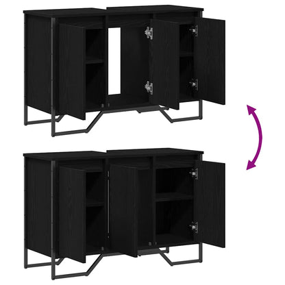 Sink Cabinet Other Black Oak 91 x 35 x 60 cm Engineered wood