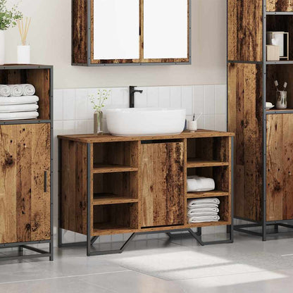 Bathroom Sink Cabinet Old Wood 91 x 35 x 60 cm Engineered wood