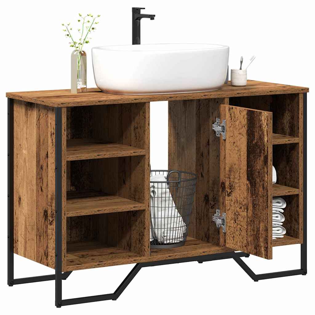 Bathroom Sink Cabinet Old Wood 91 x 35 x 60 cm Engineered wood
